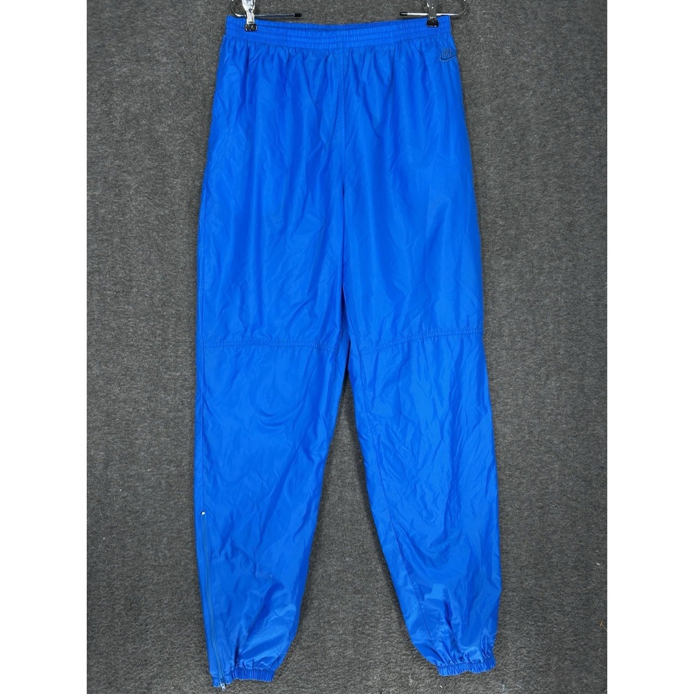 Vintage Nike Windbreaker Track Pants Mens XL Blue Nylon 90s Joggers zip Ankle